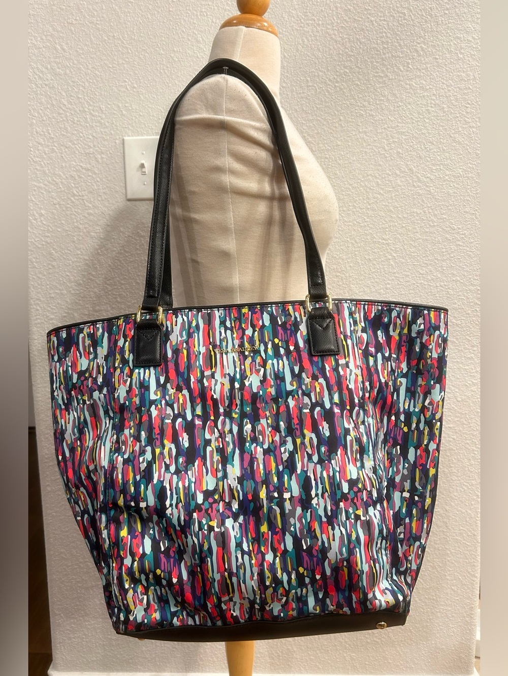 Vera Bradley large Ella splash paint tote bag - Picture 2 of 9